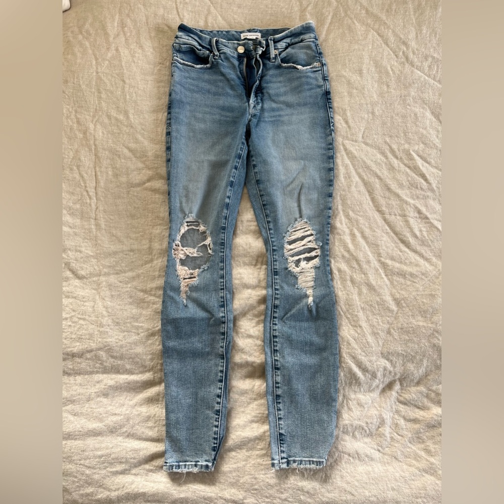 Good American Good Legs High Rise Skinny Stretch Jeans R/N 151301 Style GL873T